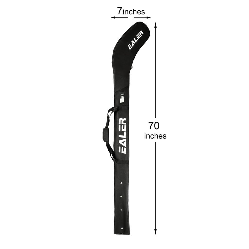 EALER HB200 Adult One Shoulder Hockey Stick Bag - Black, Light, Waterproof, Adjustable Ice Hockey Equipment for Men Senior - Image 2